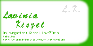lavinia kiszel business card